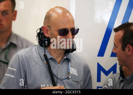 Thomas Meyer, Manor Racing Chief Executive Officer with Stephen Fitzpatrick (GBR) Manor Racing Team Owner. Belgian Grand Prix, Saturday 27th August 2016. Spa-Francorchamps, Belgium. Stock Photo