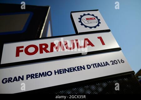 Monza atmosphere. Italian Grand Prix, Thursday 1st September 2016. Monza Italy. Stock Photo