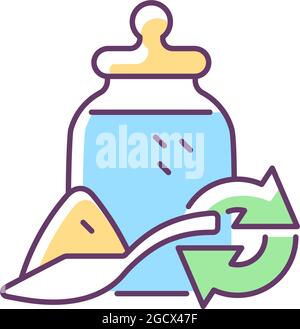 Grain refill RGB color icon Stock Vector