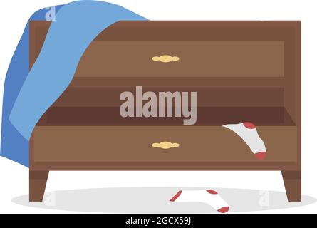 Sideboard in mess semi flat color vector object Stock Vector
