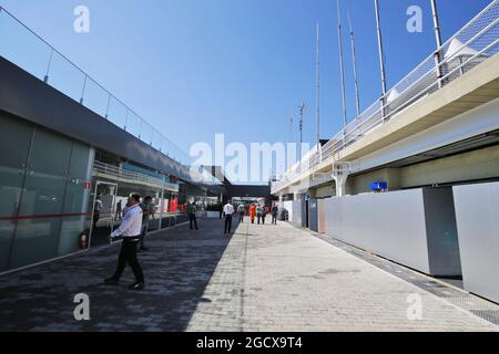 New paddock buldings. Brazilian Grand Prix, Thursday 10th November 2016. Sao Paulo, Brazil. Stock Photo