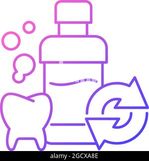 Mouthwash refill gradient linear vector icon Stock Vector