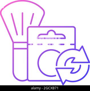 Blush refill gradient linear vector icon Stock Vector
