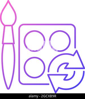 Paint refill gradient linear vector icon Stock Vector
