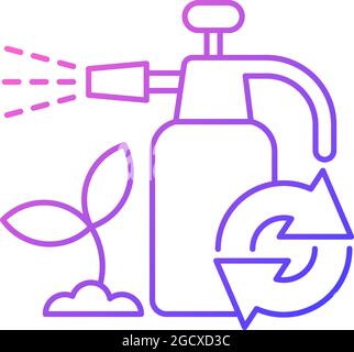 Garden chemicals refill gradient linear vector icon Stock Vector