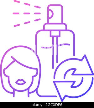 Hairspray refill gradient linear vector icon Stock Vector