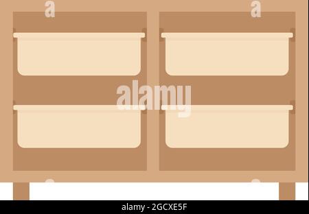 Sideboard for bedroom semi flat color vector object Stock Vector