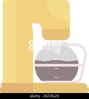 Coffee machine semi flat color vector object Stock Vector