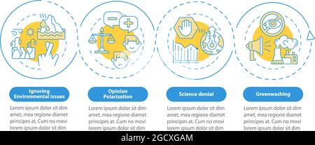 Ignoring environmental vector infographic template Stock Vector