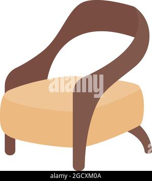 Contemporary armchair semi flat color vector object Stock Vector