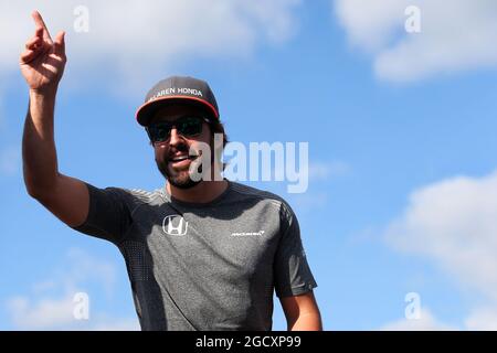 Fernando Alonso (ESP) McLaren. Hungarian Grand Prix, Thursday 27th July 2017. Budapest, Hungary. Stock Photo