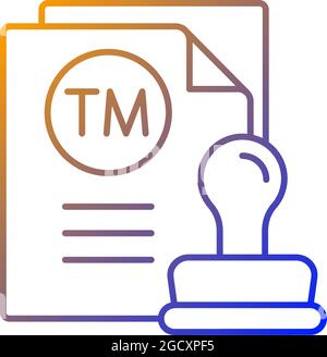 Trademark gradient linear vector icon Stock Vector