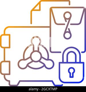 Trade secrets gradient linear vector icon Stock Vector