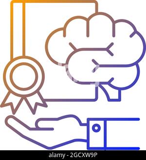 Corporate intellectual property gradient linear vector icon Stock Vector