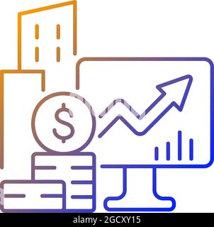 Company stocks gradient linear vector icon Stock Vector