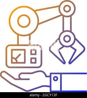 Machinery owning gradient linear vector icon Stock Vector