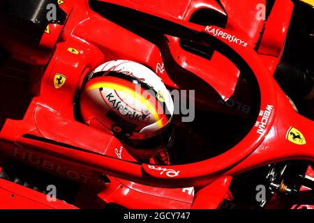 Sebastian Vettel (GER) Ferrari SF71H. Formula One In Season Testing, Day 1, Tuesday 15th May 2018. Barcelona, Spain. Stock Photo