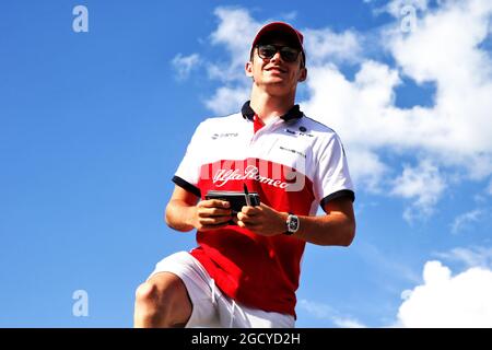 Charles Leclerc (MON) Sauber F1 Team. Hungarian Grand Prix, Thursday 26th July 2018. Budapest, Hungary. Stock Photo