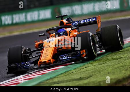 Fernando Alonso (ESP) McLaren MCL33. Japanese Grand Prix, Friday 5th October 2018. Suzuka, Japan. Stock Photo