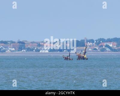 Sheerness, Kent, UK. 10th August, 2021. UK Weather: a sunny afternoon in Sheerness, Kent. Credit: James Bell/Alamy Live News Stock Photo