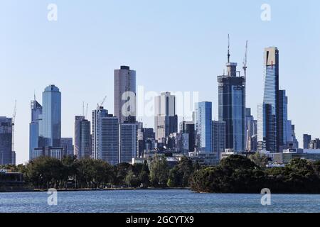 Scenic Melbourne. Australian Grand Prix, Friday 15th March 2019. Albert Park, Melbourne, Australia. Stock Photo