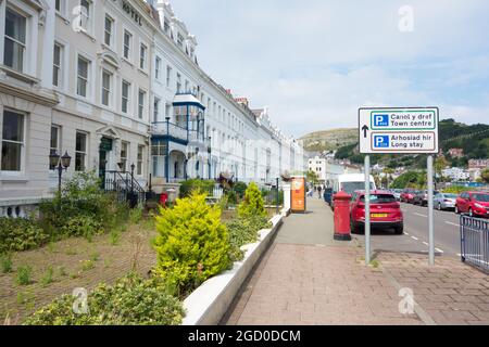 Sea front hotels in Llandudno North Wales UK Stock Photo