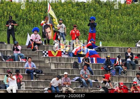 Circuit atmosphere - fans in the grandstand. Japanese Grand Prix, Friday 11th October 2019. Suzuka, Japan. Stock Photo