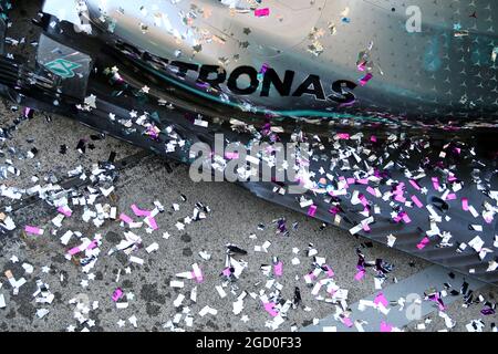 Mercedes AMG F1 celebrate a 1-3 finish and winning the Constructors Championship. Japanese Grand Prix, Sunday 13th October 2019. Suzuka, Japan. Stock Photo