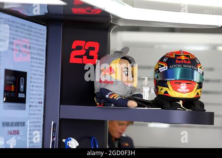 The helmet of Alexander Albon (THA) Red Bull Racing. Japanese Grand Prix, Sunday 13th October 2019. Suzuka, Japan. Stock Photo