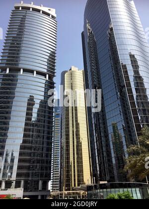 Gold Tower in Jebel Ali Free Zone, DMCC, Dubai Stock Photo