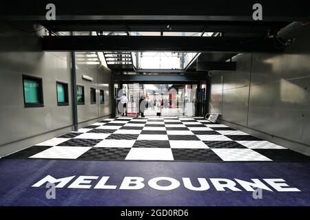 Paddock atmosphere. Australian Grand Prix, Friday 13th March 2020. Albert Park, Melbourne, Australia. Stock Photo