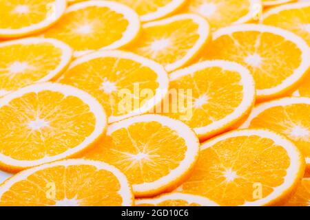 Orange Fruit Background. Summer Oranges. Healthy Food Stock Photo