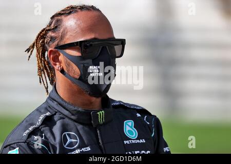 Lewis Hamilton (GBR) Mercedes AMG F1. Formula One Testing, Friday 12th March 2021. Sakhir, Bahrain. Stock Photo