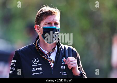 James Vowles (GBR) Mercedes AMG F1 Chief Strategist. Emilia Romagna Grand Prix, Friday 16th April 2021. Imola, Italy. Stock Photo