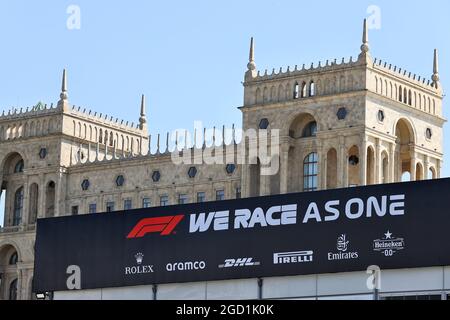 Circuit atmosphere. Azerbaijan Grand Prix, Thursday 3rd June 2021. Baku City Circuit, Azerbaijan. Stock Photo