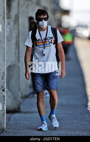 Fernando Alonso (ESP) Alpine F1 Team. Hungarian Grand Prix, Thursday 29th July 2021. Budapest, Hungary. Stock Photo