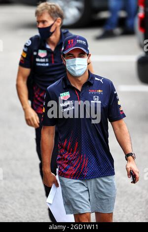 Sergio Perez (MEX) Red Bull Racing. Hungarian Grand Prix, Saturday 31st July 2021. Budapest, Hungary. Stock Photo