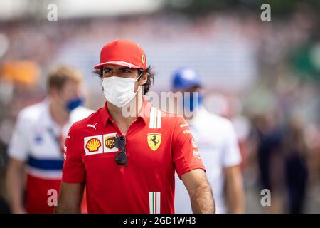 Carlos Sainz Jr (ESP) Ferrari. Hungarian Grand Prix, Sunday 1st August 2021. Budapest, Hungary. Stock Photo