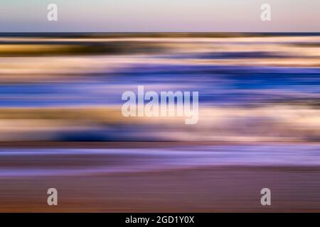 Abstract seascape background, motion blurred, long exposure. Stock Photo