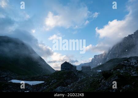 geography / travel, Austria, Lamsenhuette, Karwendel (mountain) mountains, ADDITIONAL-RIGHTS-CLEARANCE-INFO-NOT-AVAILABLE Stock Photo