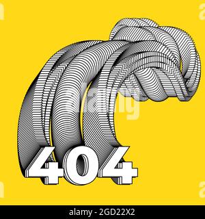 Error 404. Web page template, page not found. Stock Vector