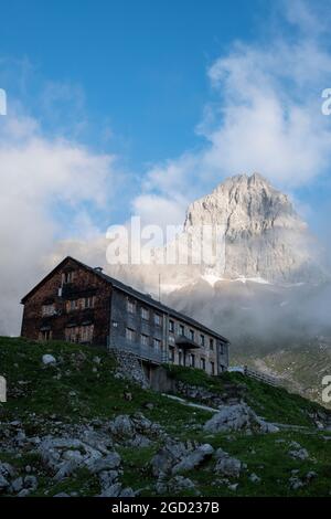 geography / travel, Austria, Lamsenhuette, Karwendel (mountain) mountains, ADDITIONAL-RIGHTS-CLEARANCE-INFO-NOT-AVAILABLE Stock Photo