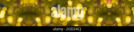 blurred christmas lights abstract background on dark backdrop. circular reflections of Christmas lights Stock Photo