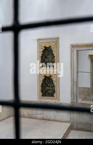 The internal design of an old Othman bathroom in the Top Kapi Istanbul Turkey Stock Photo