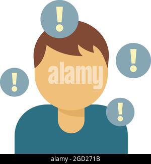 Life skills empathy icon. Flat illustration of life skills empathy vector icon isolated on white background Stock Vector