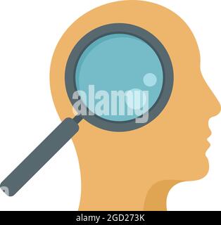 Life skills search icon. Flat illustration of life skills search vector icon isolated on white background Stock Vector