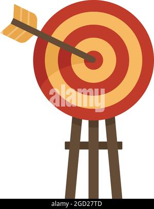 Life skills arch target icon. Flat illustration of life skills arch target vector icon isolated on white background Stock Vector
