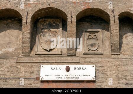 Biblioteca Salaborsa in Bologna, Italy on a summer day. Stock Photo
