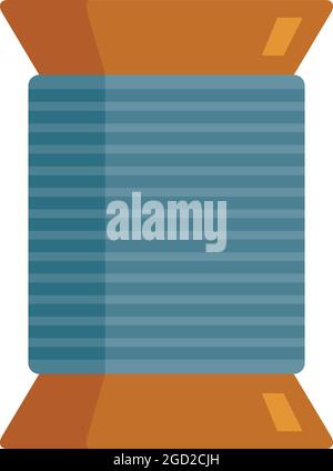 Thread coil icon. Flat illustration of thread coil vector icon isolated on white background Stock Vector