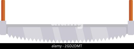 Two man saw icon. Flat illustration of two man saw vector icon isolated on white background Stock Vector